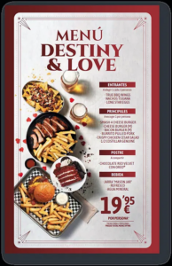 menu destiny and love